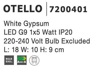 Nástěnné svítidlo Otello 2 – Bílá