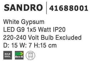 Nástěnné svítidlo Sandro 6 bílé – Bílá
