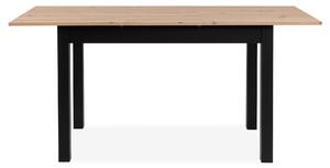 Jídelní stůl BUD dub artisan/černá, 120x70 cm