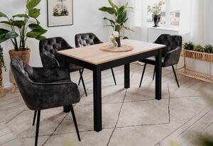Jídelní stůl BUD dub artisan/černá, 120x70 cm
