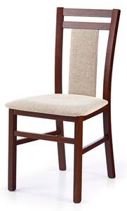 Jídelní židle HEBIRT 8 ořech tmavý/béžová