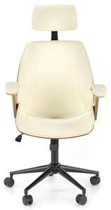 Kancelářská židle AGNOZAU ořech/krémová