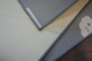 Dětský protiskluzový koberec CLOUDS šedý