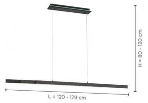 Paul Neuhaus Závěsné LED svítidlo Q-ARIAN, 55W, d. 179 cm, Smart Home, CCT 2700-5000K