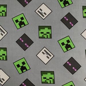 Jerry Fabrics s. r. o. Bavlněné povlečení 140x200 + 70x90 cm - Minecraft "Hostile Mobs" se svítícím efektem