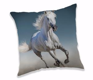 Jerry Fabrics Dekorační polštářek 40x40 cm - Bílý kůň "White horse"