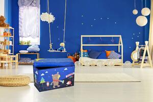 ViaDomo Via Domo - Dětský box na hračky Infinito - modrá - 60x35x30 cm