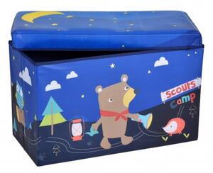 ViaDomo Via Domo - Dětský box na hračky Infinito - modrá - 60x35x30 cm