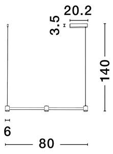Designový lustr Puize 80 – 80 x 80 x 12 cm