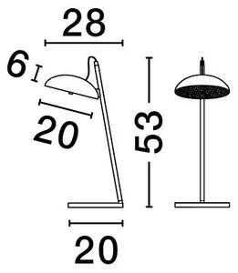 Designová stolní lampa Flute černá