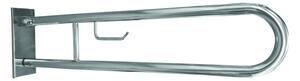 Bemeta Design HELP: Madlo, 850 mm, ve tvaru U, s držákem TP, sklopné, s krytkou, nerez, lesk - 301407321