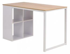 Psací stůl s regálem 120x60 cm Dekorhome Bílá / dub