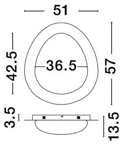 Designové stropní svítidlo Nimbus 57 – 57 x 13 x 100 cm