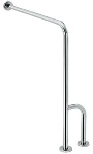 Bemeta Design HELP: Madlo, s dvojitým kotvením do země, pravé, s krytkou, nerez, mat - 301122142