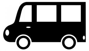 Pieris design Mikrobus - samolepka na zeď bílá