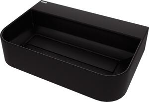 Deante Arnika, granitové umyvadlo na desku 605x405x135 mm, černá matná, DEA-CQA_NU6S