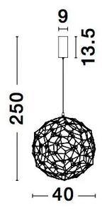 LED lustr Sole 40 zlaté – Zlatá