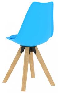 Jídelní židle 4 ks plast / umělá kůže / buk Dekorhome Fialová