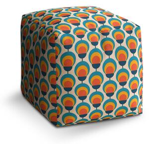 Sablio Taburet Cube Duhové spektrum: 40x40x40 cm