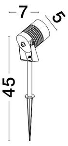 Venkovní LED lampa Stake 45 černé – Černá