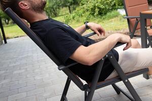 Primažidle.cz Zahradní set Ibiza se 6 židlemi a stolem 150 cm, antracit/hnědý