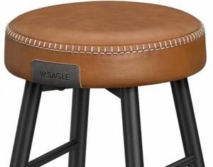 VASAGLE Barová židle - hnědá - 51,6x76,2x51,6 cm - set 2 ks