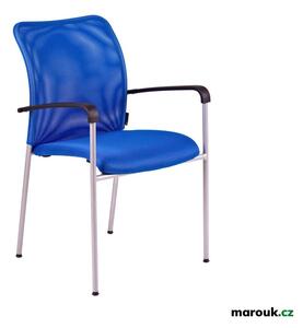 Jednací kovová židle Office Pro TRITON GRAY – s područkami, více barev Modrá DK 90