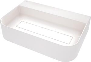 Deante Arnika, granitové umyvadlo na desku 605x405x135 mm, bílá matná, DEA-CQA_AU6S
