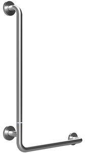 Bemeta Design HELP: Madlo, 890 mm, ve tvaru L, levé, skládané, s krytkou, nerez, mat - 301154042