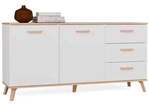 TP Living Komoda Olympo 2D3S 150 cm bílá/dub Artisan