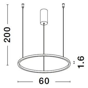 LED lustr Tarquin 60 Stříbrná – Šedá