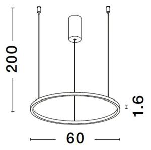 LED lustr Tarquin 60 bílé – Bílá