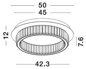 Stropní svítidlo LED se stmíváním Aurelia 50 Chrome – Šedá