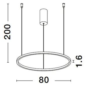 LED lustr Tarquin 80 černé – Černá