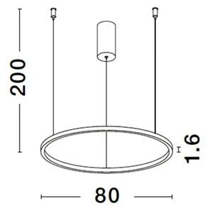 LED lustr Tarquin 80 bílé – Bílá