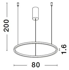 LED lustr Tarquin 80 zlaté – Zlatá