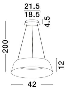 Retro lustr Alba 42 bílé – Bílá