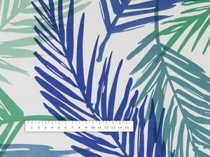 PVC ubrus Modro-zelené palmové listy PV-075 - metráž š. 140 cm
