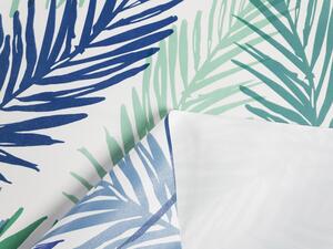 PVC ubrus Modro-zelené palmové listy PV-075 - metráž š. 140 cm