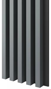 Akustický panel, podklad MDF deska, široká lamela, grafit, 30x275 cm