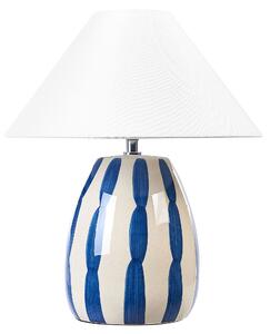 Stolní lampa LUCHETTI Keramika Bílá/Modrá