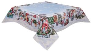 Dům Vánoc Gobelínový vánoční ubrus s motivem Zasněžená vesnička Velikost: 137x137 cm