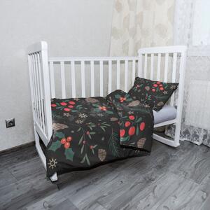 Sablio Dětské povlečení do postýlky Sváteční les - 120x90 / 40x60