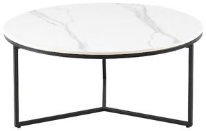 KONFERENČNÍ STOLEK, bílá, černá, keramika, kov, 80/80/37 cm Livetastic - Konferenční stolky, Online Only