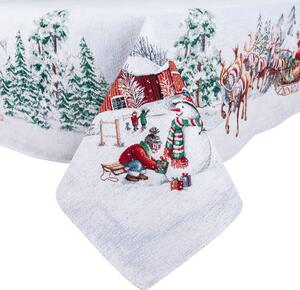 Dům Vánoc Gobelínový vánoční ubrus s motivem Santa na saních Velikost: 97x100 cm