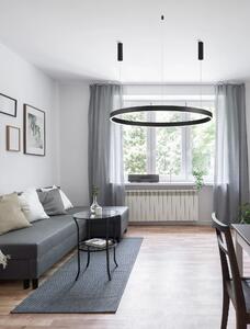 Moderní lustr Motif 120 černé CCT s dálkovým ovládáním – Černá