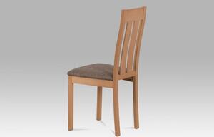 Jídelní židle BC-2602 dřevo / látka Autronic Bílá