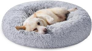 SONGMICS Plyšový pelíšek Fluffys XL 80 cm šedý
