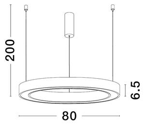 LED lustr Sting 80 černé – Černá