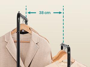 SONGMICS Pojízdný stojan na oblečení Loki 110 cm černý